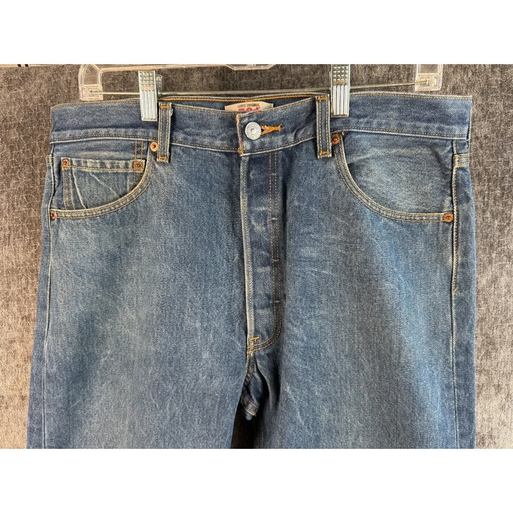 36x34 Levi's 501 Original Vintage Straight Leg Button-Fly Jeans Blue 100% Cotton